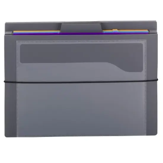 Smead Cascading Wall Organizer, 6 Pockets, Letter Size, Gray/Bright (92060) image {5}