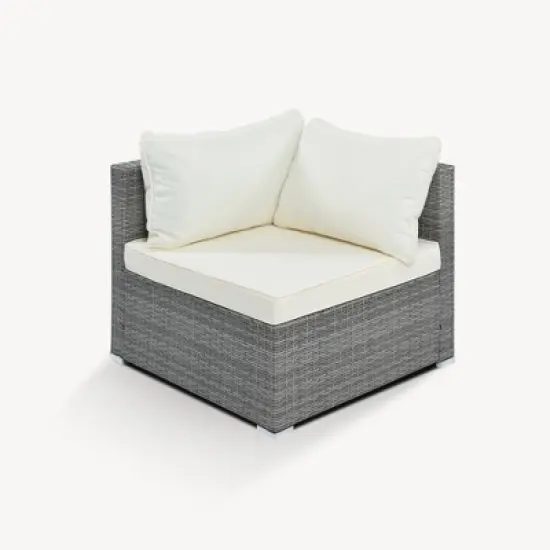 8-Pieces Outdoor Wicker Modular Sectional Sofa Set with Coffee Table, Free Combination image {9}
