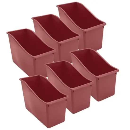 Teacher Created Resources&reg; Plastic Book Bin, Deep Rose, Pack of 6 image {4}