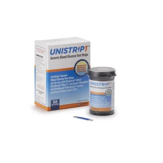 Unistrip Glucose Test Strips 50 Strips per Box image {4}
