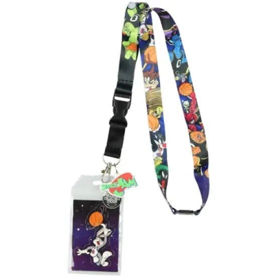 Space Jam Character Lanyard ID Holder With Mask Rubber Charm And Sticker image {3}
