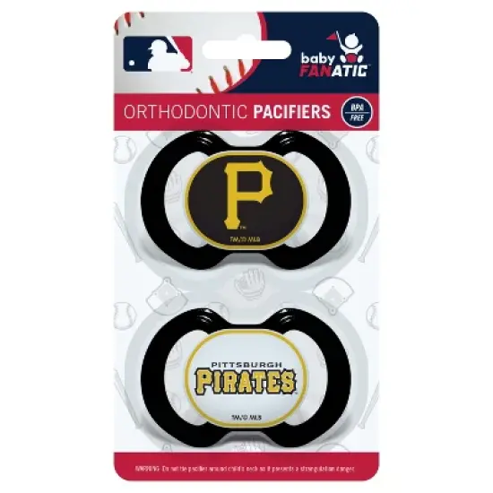 BabyFanatic Officially Licensed Unisex Pacifier 2-Pack - MLB Pittsburgh Pirates image {2}
