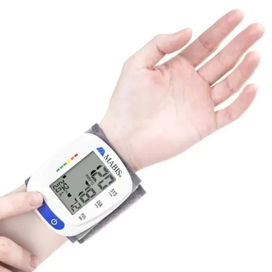 MABIS Adult Cuff Wrist Digital Blood Pressure Monitor White Device 1 Each image {4}