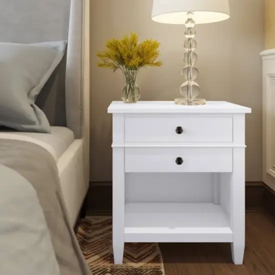 24" Sterling Solid Wood Nightstand White - WyndenHall image {1}