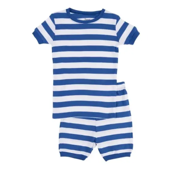 Leveret Kids Two Piece Cotton Short Striped Pajamas image {7}