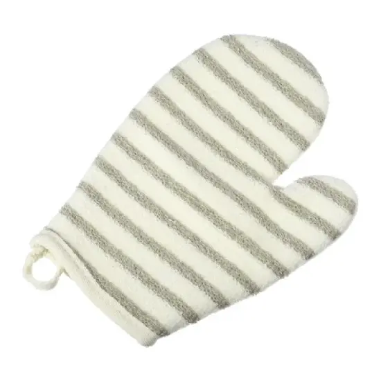 Unique Bargains Bathroom Shower Gloves 8.66"x6.50" Brown Beige1 Pc image {6}