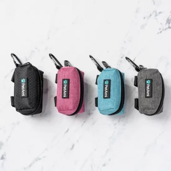 PetAmi Dog Waste Bag Holder for Leash, Waste Dispenser Puppy Walking Travel Camping, Zipper Pouch Pet Supplies Must Have image {7}