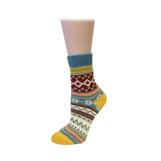 Wrapables Women's Thick Winter Warm Wool Socks (Set of 5), Pastel image {4}