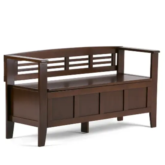 48" Chandler Solid Wood Entryway Storage Bench - Wyndenhall image {10}