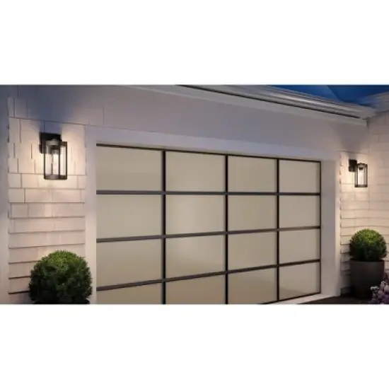 Urban Ambiance Luxury Farmhouse Outdoor Wall Sconce 14.5''H x 7.375''W,  Midnight Black Finish,  Newark Collection, UHP1351 image {1}