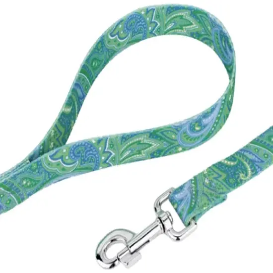 Country Brook Design&reg; 1 Inch Green Paisley Leash - 6 Feet image {3}