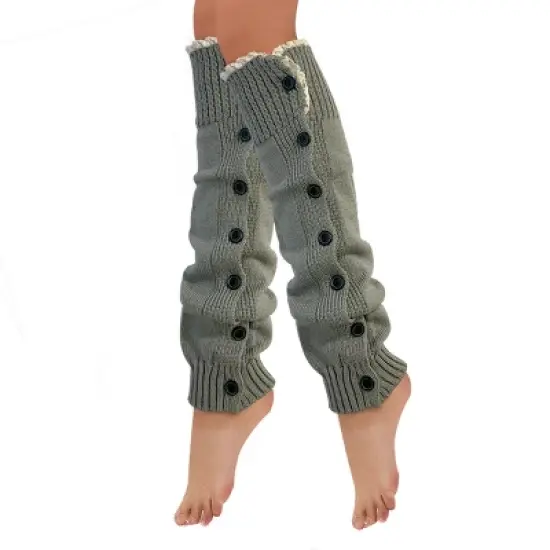 Wrapables Knee High Button Lace Leg Warmers for Boots image {1}