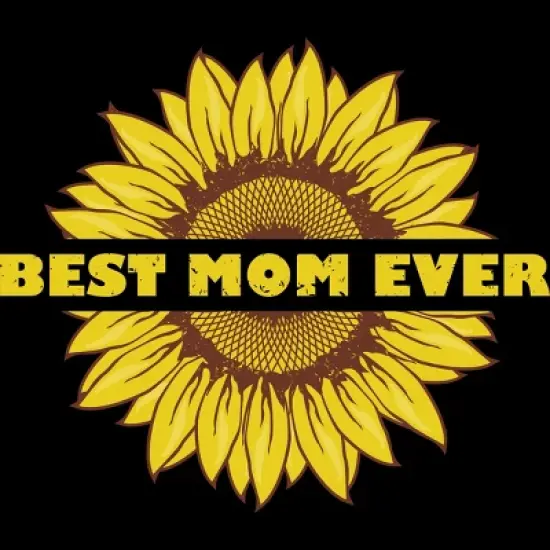 Women's Design By Humans Happy Mothers Day Best Mom Ever Sunflower By CarambaArt Racerback Tank Top image {1}