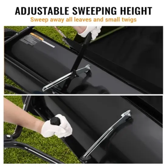50 Inch Lawn Sweeper Tow Behind with Adjustable Height image {2}