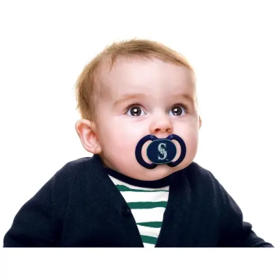 BabyFanatic Officially Licensed Unisex Pacifier 2-Pack - MLB Seattle Mariners image {5}