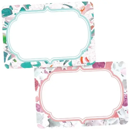 Avery Adhesive Name Tags, Terrazzo, Teal & Rose, 2-1/3" x 3-3/8", 80 Name Stickers (80026) image {7}