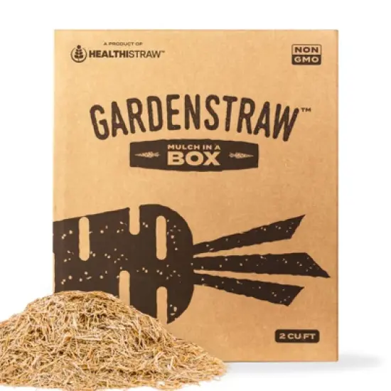 HealthiStraw GardenStraw Boxed &ndash; All-Natural, Clean, Sustainable Garden Straw Mulch for Gardens and Grass Seeding, Plastic-Free Packaging, 2 cu ft image {8}