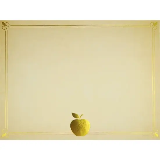 Great Papers Bright Apple Certificates 8.5" x 11" Yellow/Gold 15/Pack (2020003) image {3}