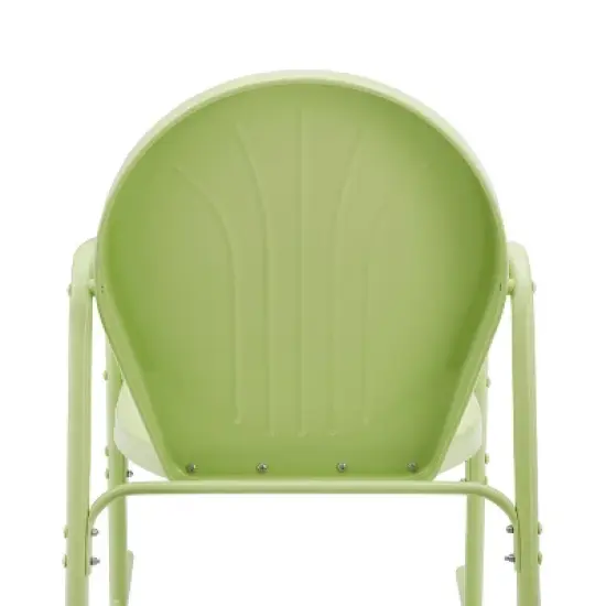 Griffith 3pc Outdoor Metal Rocking Chair Set - Lime - Crosley image {6}