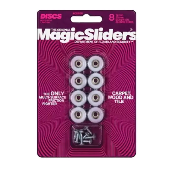 Magic Sliders 8pk 3/4" Round Screw-On image {1}