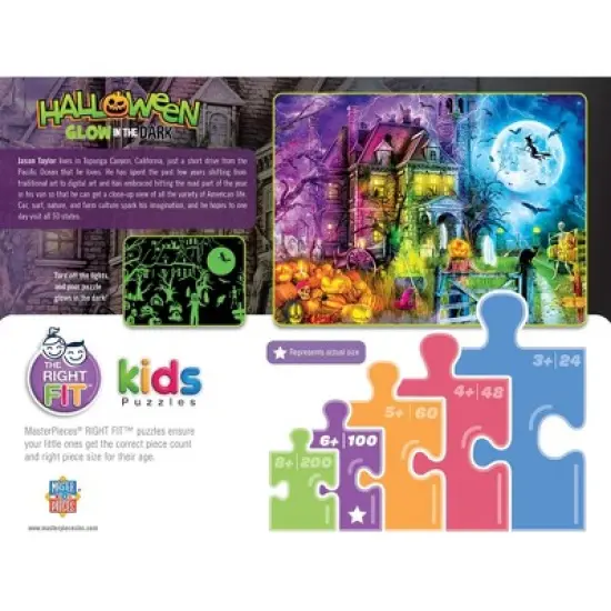 MasterPieces 100 Piece Glow in the Dark Jigsaw Puzzle - Spooky Nights image {3}