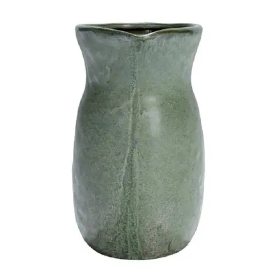 Storied Home Round Stoneware Pitcher with Reactive Glaze, Matte Teal image {7}