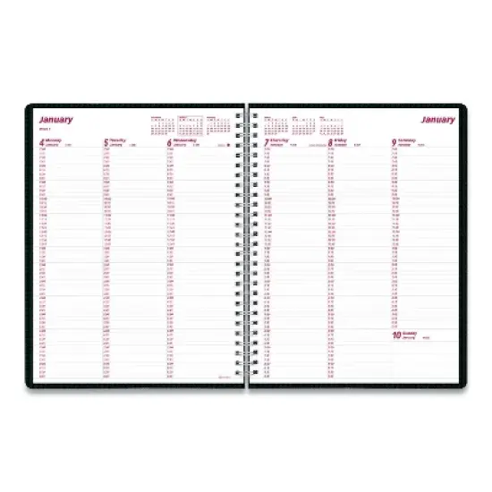 DuraFlex Weekly Planner, 11 x 8.5, Black Cover, 12-Month (Jan to Dec): 2026 image {1}