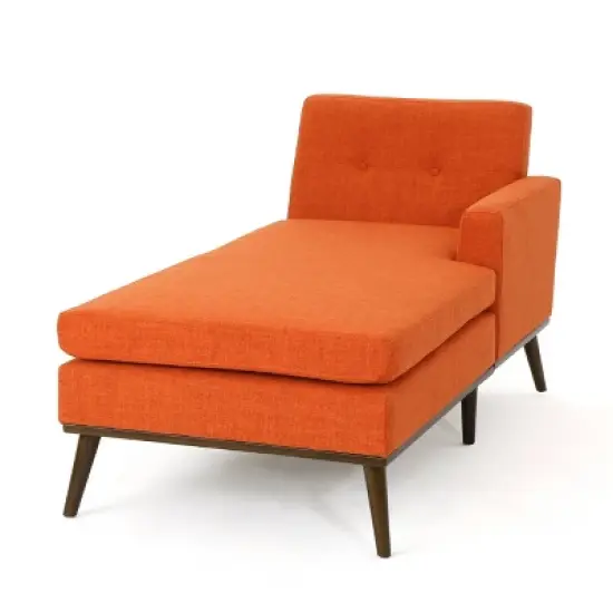 Stormi Mid-Century Modern Fabric Chaise Lounge - Christopher Knight Home image {5}
