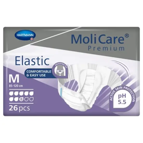 MoliCare Premium Elastic 8D Incontinence Brief, Unisex, Medium image {1}