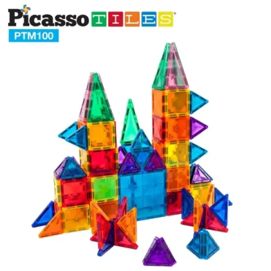 PicassoTiles&reg; Mini Diamond Magnetic Building Block, 100-Piece Set image {3}