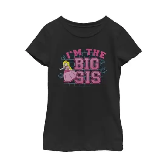 Girl's Nintendo Princess Peach Big Sis T-Shirt image {2}