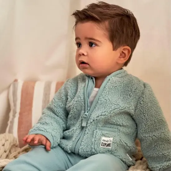 Gerber Baby Boys' 2-piece Microplush Jacket & Microfleece Jogger Set image {4}