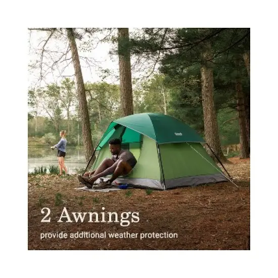 Coleman Sundome 2-Person Camping Family Tent - Green image {5}