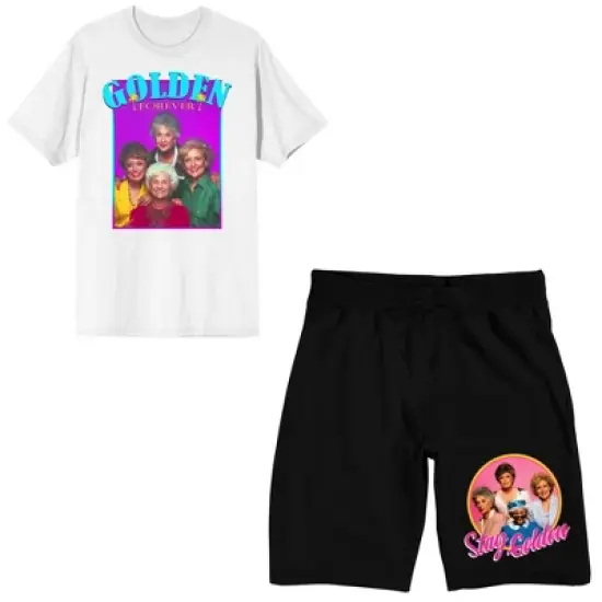 Golden Girls Stay Golden Men's Short Sleeve Shirt & Sleep Shorts Set image {5}