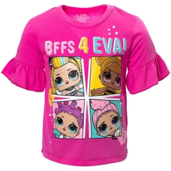 L.O.L. Surprise! Neon QT Bon Bon Diva Queen Bee Touchdown Roller Sk8er T-Shirt and Leggings Outfit Set Toddler to Big Kid image {3}