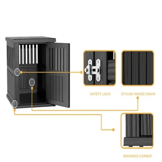 Decksplore Durable Dog Crate Furniture with Lockable Door,Dog House Indoor for Small Medium Large Dogs image {8}