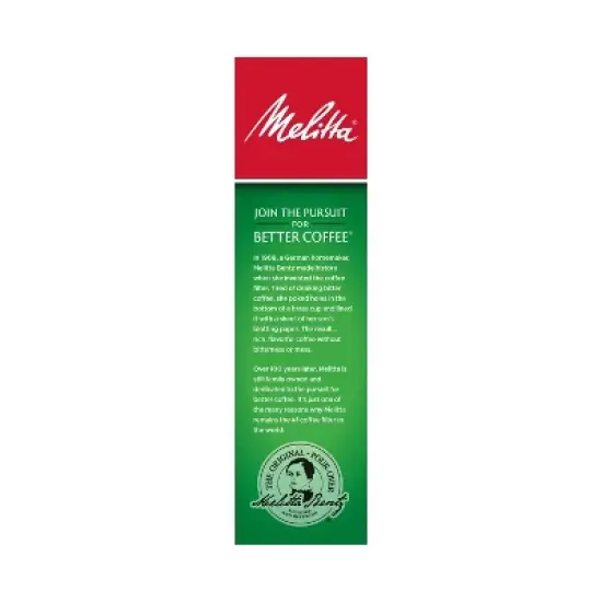 Melitta Natural Brown #4 Coffee Filter 100ct: Paper Filters for 8-12 Cup Drip Coffee Makers, Disposable, 6"x4" image {2}