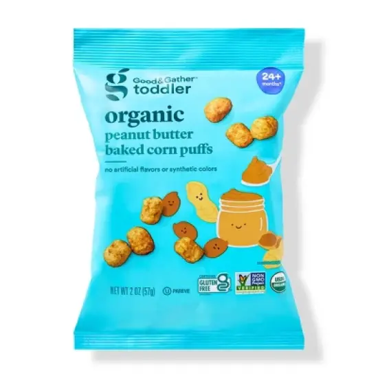 Toddler Peanut Butter Puffs Baby Snacks - 2oz - Good & Gather&trade; image {3}