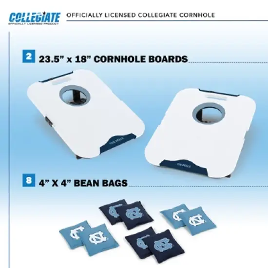 NCAA North Carolina Tar Heels All-Weather Travel Cornhole Set image {1}