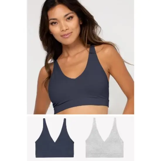 Smart & Sexy Women's Comfort Cotton Plunge Bralette image {12}