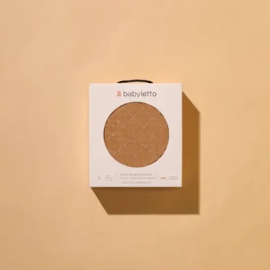 Babyletto Burnt Sienna Quilted Muslin Changing Pad Cover, GOTS Certified Organic Cotton image {4}