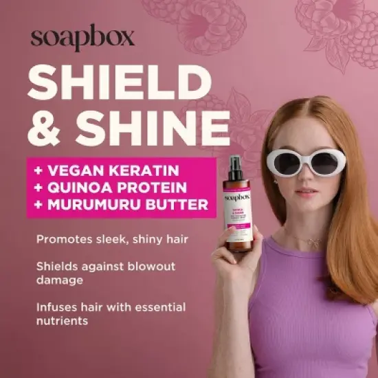 Soapbox Shield and Shine Heat Protectant Spray - 8 fl oz image {5}