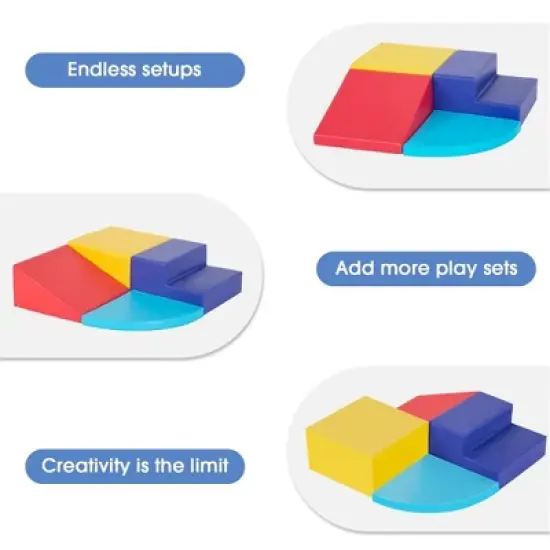 4-Piece Set Climbing Toys for Toddlers 1-3 and Climb Foam Play Set Babies Foam Blocks Toddler Climbing Toys for Crawling Climbing and Sliding image {11}