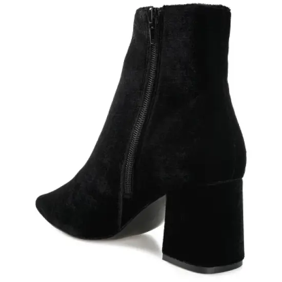 Journee Collection Womens Hazara Square Toe Block Heel Ankle Booties image {6}
