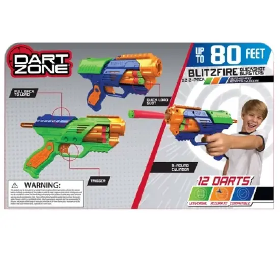 Dart Zone Blitzfire X2 Combo 2-Pack Quickshot Dart Blasters image {4}