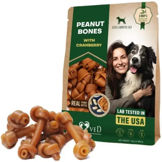 Beloved Pets Dog Treats Peanut Butter Bones with Cranberry, Rawhide Free Chews 10.6 Oz - 1 Pack image {7}