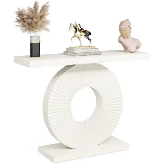 Tribesigns 39.37" Narrow Wood Console Table image {8}