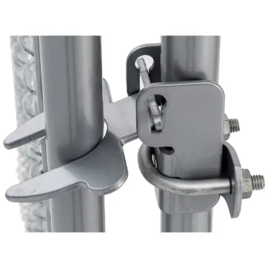 Lucky Dog Adjustable Heavy Duty Outdoor Galvanized Steel Chain Link Dog Kennel Enclosure with Latching Door, and Raised Legs image {5}