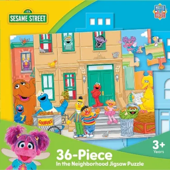 MasterPieces 36 Piece Jigsaw Puzzle - Sesame Street In The Neighborhood image {1}