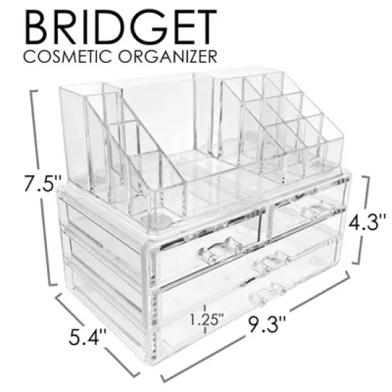 OnDisplay 4 Drawer Tiered Acrylic Cosmetic/Jewelry Organizer image {4}